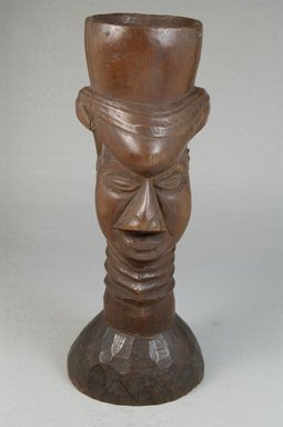 Kuba. <em>Single Head Goblet (Mbwoongntey)</em>, early 20th century. Wood, 9 x 4 in. (22.9 x 10.2 cm). Brooklyn Museum, Museum Expedition 1922, Robert B. Woodward Memorial Fund, 22.121. Creative Commons-BY (Photo: Brooklyn Museum, CUR.22.121_front_PS5.jpg)