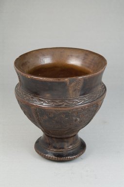 Wongo. <em>Palm Wine Cup</em>, late 19th century. Wood, height: 4 3/4 in. (12.1 cm); diameter at top: 4 1/8 in. (10.5 cm). Brooklyn Museum, Museum Expedition 1922, Robert B. Woodward Memorial Fund, 22.1358. Creative Commons-BY (Photo: Brooklyn Museum, CUR.22.1358_front_PS5.jpg)