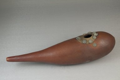  <em>Gourd Stem with Bowl</em>, before 1922. Pipe, clay, 3 1/8 x 9 7/16 in. (8 x 24 cm). Brooklyn Museum, Museum Expedition 1922, Robert B. Woodward Memorial Fund, 22.1361. Creative Commons-BY (Photo: Brooklyn Museum, CUR.22.1361_threequarter_PS5.jpg)