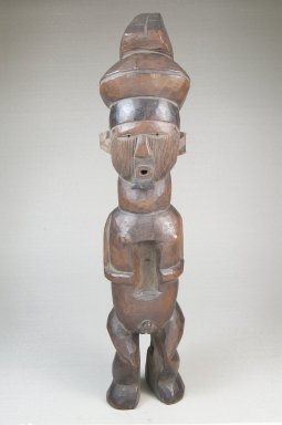 Teke. <em>Standing Male Figure</em>, 19th or early 20th century. Wood, 14 3/4 x 3 1/4 x 2 3/4in. (37.5 x 8.3 x 7cm). Brooklyn Museum, Museum Expedition 1922, Robert B. Woodward Memorial Fund, 22.139. Creative Commons-BY (Photo: Brooklyn Museum, CUR.22.139_front_PS5.jpg)
