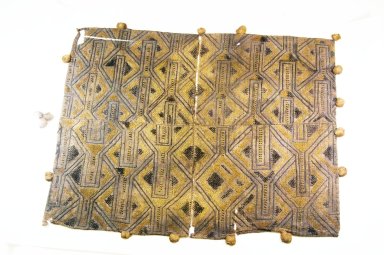 Kuba (Bushoong subgroup). <em>Raffia Cut-Pile Panel</em>, 19th century., 25 1/2 x 19 1/4 in. (64.0 x 51.0 cm). Brooklyn Museum, Museum Expedition 1922, Robert B. Woodward Memorial Fund, 22.1498. Creative Commons-BY (Photo: Brooklyn Museum, CUR.22.1498_top_PS5.jpg)