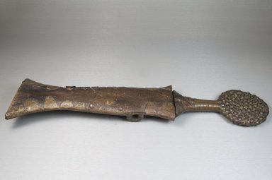 Ntomba. <em>Knife with Scabbard</em>, late 19th-early 20th century. Iron, copper alloy, 3 1/8 x 15 3/4 in. (8 x 40 cm). Brooklyn Museum, Museum Expedition 1922, Robert B. Woodward Memorial Fund, 22.1520a-b. Creative Commons-BY (Photo: Brooklyn Museum, CUR.22.1520a-b_assembled_PS5.jpg)