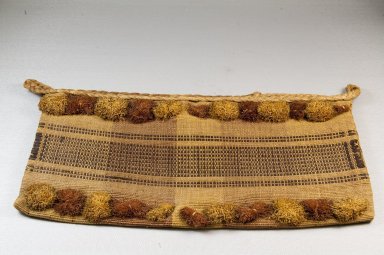 Kongo. <em>Bag</em>, 19th century. Raffia fiber, 7 7/8 x 15 3/4 in. (20 x 40 cm). Brooklyn Museum, Museum Expedition 1922, Robert B. Woodward Memorial Fund, 22.1615. Creative Commons-BY (Photo: Brooklyn Museum, CUR.22.1615_front_PS5.jpg)