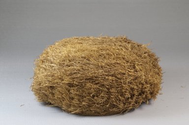 Possibly Kongo. <em>Basketry Cap</em>, late 19th century. Raffia, height: 2 3/4 in. (7 cm); diameter: 6 5/16 in. (16 cm). Brooklyn Museum, Museum Expedition 1922, Robert B. Woodward Memorial Fund, 22.1643. Creative Commons-BY (Photo: Brooklyn Museum, CUR.22.1643_front_PS5.jpg)