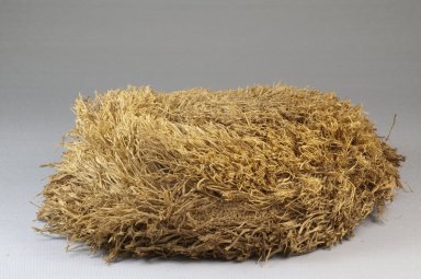 Possibly Kongo. <em>Basketry Cap</em>, late 19th century. Fiber, raffia, height: 2 3/8 in. (6 cm); diameter: 6 5/16 in. (16 cm). Brooklyn Museum, Museum Expedition 1922, Robert B. Woodward Memorial Fund, 22.1645. Creative Commons-BY (Photo: Brooklyn Museum, CUR.22.1645_front_PS5.jpg)