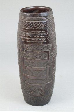 Kuba. <em>Cup</em>, late 19th or early 20th century. Wood, 7 1/8 x 3 x 3 in. (18.1 x 7.6 x 7.6 cm). Brooklyn Museum, Museum Expedition 1922, Robert B. Woodward Memorial Fund, 22.173. Creative Commons-BY (Photo: Brooklyn Museum, CUR.22.173_front_PS5.jpg)