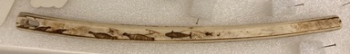 Native Alaskan. <em>Etched Handle of a Drill</em>, late 19th century. Ivory, 9 3/8 x 1/2 x 1/2 in. or (24.0 x 1.5 cm). Brooklyn Museum, Brooklyn Museum Collection, 22.1798. Creative Commons-BY (Photo: Brooklyn Museum, CUR.22.1798.jpg)