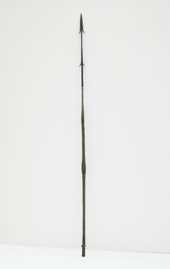  <em>Spear</em>, late 19th or early 20th century. Iron, wood, copper wire, brass studs, metal, 61 7/16 x 1 3/16 in. (156 x 3 cm). Brooklyn Museum, Museum Expedition 1922, Robert B. Woodward Memorial Fund, 22.275. Creative Commons-BY (Photo: Brooklyn Museum, CUR.22.275_front_PS5.jpg)
