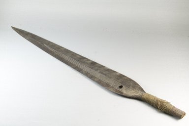  <em>Spear Head</em>, before 1922. Metal, 3 x 26 15/16 in. (7.6 x 68.4 cm). Brooklyn Museum, Museum Expedition 1922, Robert B. Woodward Memorial Fund, 22.341. Creative Commons-BY (Photo: Brooklyn Museum, CUR.22.341_threequarter_PS5.jpg)