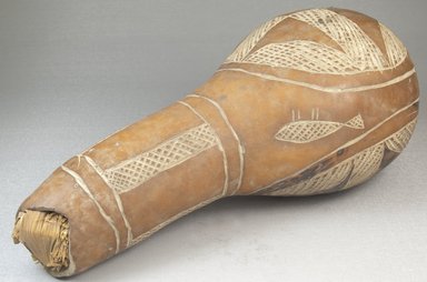  <em>Calabash</em>, before 1922. Gourd, clay, height: 9 15/16 in. (25.3 cm); diameter: 4 7/16 in. (11.3 cm). Brooklyn Museum, Museum Expedition 1922, Robert B. Woodward Memorial Fund, 22.368. Creative Commons-BY (Photo: Brooklyn Museum, CUR.22.368_threequarter_PS5.jpg)