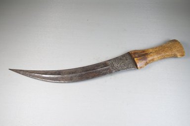  <em>Dagger</em>, 19th century. Iron, bone, 2 x 15 3/8 in. (5.1 x 39 cm). Brooklyn Museum, Museum Expedition 1922, Robert B. Woodward Memorial Fund, 22.398. Creative Commons-BY (Photo: Brooklyn Museum, CUR.22.398_threequarter_PS5.jpg)