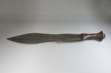 Luba. <em>Knife</em>, 19th century. Iron, wood, copper alloy, 4 1/16 x 20 1/16 in. (10.3 x 51 cm). Brooklyn Museum, Museum Expedition 1922, Robert B. Woodward Memorial Fund, 22.404. Creative Commons-BY (Photo: Brooklyn Museum, CUR.22.404_side_PS5.jpg)