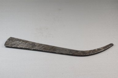 Kuba (Bushoong subgroup). <em>Axe Blade</em>, late 19th century. Iron, 1 9/16 x 10 1/4 in. (4 x 26 cm). Brooklyn Museum, Museum Expedition 1922, Robert B. Woodward Memorial Fund, 22.420.2. Creative Commons-BY (Photo: Brooklyn Museum, CUR.22.420.2_front_PS5.jpg)