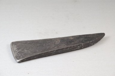 Kuba (Bushoong subgroup). <em>Axe Blade</em>, late 19th century. Iron, 6 x 1 15/16 in. (5.0 x 15.2 cm). Brooklyn Museum, Museum Expedition 1922, Robert B. Woodward Memorial Fund, 22.420.3. Creative Commons-BY (Photo: Brooklyn Museum, CUR.22.420.3_front_PS5.jpg)