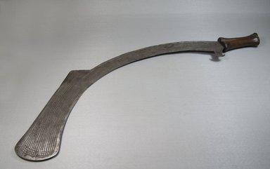 Ngbandi. <em>Executioner's Sword</em>, 19th century. Iron, wood, 3 7/16 x 25 9/16 in. (8.7 x 65 cm). Brooklyn Museum, Museum Expedition 1922, Robert B. Woodward Memorial Fund, 22.439. Creative Commons-BY (Photo: Brooklyn Museum, CUR.22.439_side_PS5.jpg)