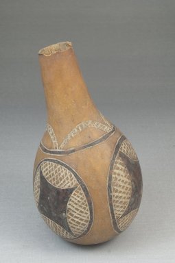  <em>Calabash</em>, before 1922. Calabash, clay, pigment, height: 5 1/2 in. (14 cm); diameter: 3 1/16 in. (7.8 cm). Brooklyn Museum, Museum Expedition 1922, Robert B. Woodward Memorial Fund, 22.512. Creative Commons-BY (Photo: Brooklyn Museum, CUR.22.512_front_PS5.jpg)