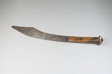 Possibly Mbala. <em>Knife</em>, 19th century. Iron, 1 3/8 x 11 7/16 in. (3.5 x 29 cm). Brooklyn Museum, Museum Expedition 1922, Robert B. Woodward Memorial Fund, 22.521. Creative Commons-BY (Photo: Brooklyn Museum, CUR.22.521_side_PS5.jpg)