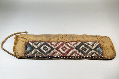 Possibly Luba. <em>Beadwork Headdress for Mbudye Official</em>, 19th century., 16 3/8 x 5 1/2 in. (41.6 x 14 cm). Brooklyn Museum, Brooklyn Museum Collection, 22.596. Creative Commons-BY (Photo: Brooklyn Museum, CUR.22.596_front_PS5.jpg)