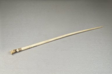  <em>Hair Ornament</em>. Engraved ivory Brooklyn Museum, Museum Expedition 1922, Robert B. Woodward Memorial Fund, 22.701. Creative Commons-BY (Photo: Brooklyn Museum, CUR.22.701_threequarter_PS5.jpg)