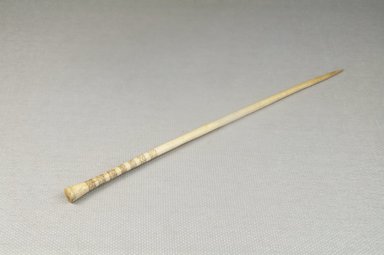  <em>Hair Ornament</em>. Engraved ivory Brooklyn Museum, Museum Expedition 1922, Robert B. Woodward Memorial Fund, 22.706. Creative Commons-BY (Photo: Brooklyn Museum, CUR.22.706_threequarter_PS5.jpg)