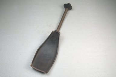 Ngombe. <em>Spoon</em>, late 19th-early 20th century. Wood, metal, 2 3/16 x 9 1/4 in. (5.6 x 23.5 cm). Brooklyn Museum, Museum Expedition 1922, Robert B. Woodward Memorial Fund, 22.733. Creative Commons-BY (Photo: Brooklyn Museum, CUR.22.733_top_PS5.jpg)