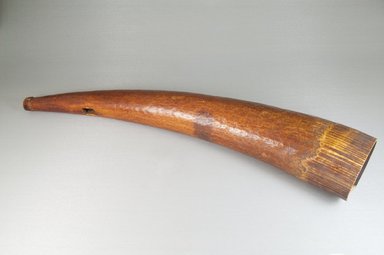  <em>Horn</em>, before 1922. Plain ivory, 3 7/16 x 20 3/8 in. (8.8 x 51.7 cm). Brooklyn Museum, Museum Expedition 1922, Robert B. Woodward Memorial Fund, 22.754. Creative Commons-BY (Photo: Brooklyn Museum, CUR.22.754_front_PS5.jpg)