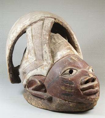 Yorùbá. <em>Gelede Mask</em>, late 19th century. Wood, pigment, 11 1/4 x 9 x 14 15/16 in. (28.6 x 22.9 x 37.9 cm). Brooklyn Museum, Museum Expedition 1922, Robert B. Woodward Memorial Fund, 22.757. Creative Commons-BY (Photo: Brooklyn Museum, CUR.22.757_threequarter_PS5.jpg)