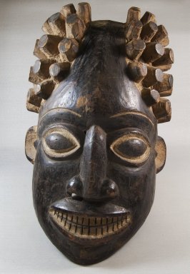 Tikar. <em>Mask</em>, late 19th or early 20th century. Wood, pigment, 18 1/8 x 10 5/8 x 8 1/4 in. (46 x 27 x 21 cm). Brooklyn Museum, Museum Expedition 1922, Robert B. Woodward Memorial Fund, 22.758. Creative Commons-BY (Photo: Brooklyn Museum, CUR.22.758_front_PS5.jpg)