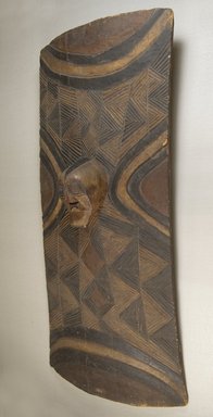 Songye. <em>Shield</em>, late 19th century. Wood, pigment, 30 1/4 x 12 x 4 1/2in. (76.8 x 30.5 x 11.4cm). Brooklyn Museum, Brooklyn Museum Collection, 22.824. Creative Commons-BY (Photo: Brooklyn Museum, CUR.22.824_front_PS5.jpg)