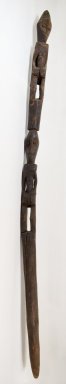  <em>Pole</em>. Carved wood, 54 5/16 x 1 15/16 in. (138 x 5 cm). Brooklyn Museum, Museum Expedition 1922, Robert B. Woodward Memorial Fund, 22.884. Creative Commons-BY (Photo: Brooklyn Museum, CUR.22.884_front_PS5.jpg)