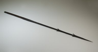  <em>Long Spear</em>. Iron, wood, 61 5/8 x 1 3/16 in. (156.5 x 3 cm). Brooklyn Museum, Museum Expedition 1922, Robert B. Woodward Memorial Fund, 22.987. Creative Commons-BY (Photo: Brooklyn Museum, CUR.22.987_threequarter_PS5.jpg)
