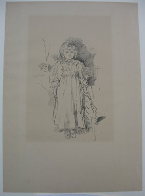 James Abbott McNeill Whistler (American, 1834-1903). <em>Little Evelyn</em>, 1896. Lithograph, 12 5/8 x 8 15/16 in. (32.1 x 22.7 cm). Brooklyn Museum, Purchased with funds given by Edward C. Blum, 23.239 (Photo: Brooklyn Museum, CUR.23.239.jpg)