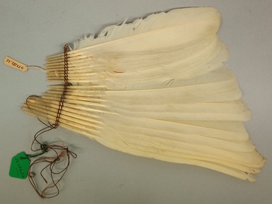 Tukano. <em>Piece of Hat</em>, early 20th century. Feathers, plant fiber, 7 5/8 × 1 × 12 3/8 in. (19.4 × 2.5 × 31.4 cm). Brooklyn Museum, Gift of Caspar Whitney, 23.282.22. Creative Commons-BY (Photo: Brooklyn Museum, CUR.23.282.22.jpg)