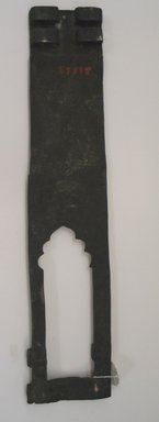  <em>Side Piece of Shrine</em>. Bronze, 3 7/8 x 9/16 x 20 11/16 in. (9.8 x 1.5 x 52.5 cm). Brooklyn Museum, 23863. Creative Commons-BY (Photo: Brooklyn Museum, CUR.23863_back.jpg)