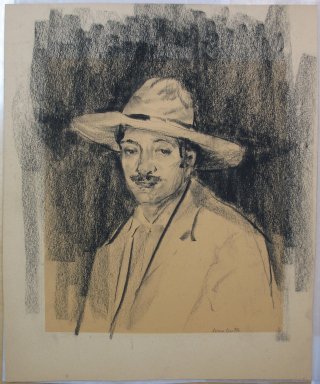 Loren Roberta Barton (American, 1893-1975). <em>Pablo</em>, n.d. Charcoal on paper, Sheet: 14 5/8 x 12 in. (37.1 x 30.5 cm). Brooklyn Museum, Museum Collection Fund, 24.555. Creative Commons-BY (Photo: Brooklyn Museum, CUR.24.555.jpg)