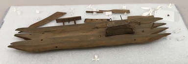  <em>Model of a Fishing Boat</em>, early 20th century. Wood, 2 3/4 × 3 1/2 × 15 3/4 in. (7 × 9 × 40 cm). Brooklyn Museum, Gift of Mr. and Mrs. Albert L. Mason, 25.864. Creative Commons-BY (Photo: Brooklyn Museum, CUR.25.864_view01.jpg)