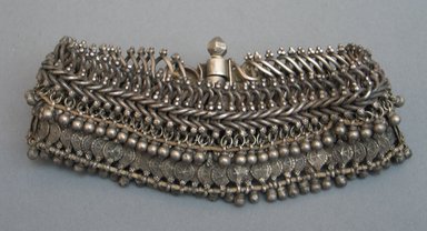  <em>Anklet, One of a Pair</em>., 1 15/16 x 11 in. (5 x 28 cm). Brooklyn Museum, 25611. Creative Commons-BY (Photo: Brooklyn Museum, CUR.25611_front.jpg)