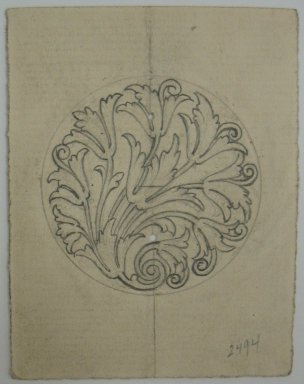 Frederick John Beck (American, 1864-1917). <em>Watch-case Design</em>. Graphite on paper, 2 15/16 x 2 5/16 in. (7.5 x 5.9 cm). Brooklyn Museum, Gift of Herbert F. Beck and Frederick Lorenze Beck, 26.515.33. Creative Commons-BY (Photo: Brooklyn Museum, CUR.26.515.33.jpg)