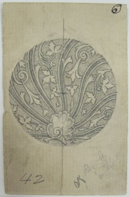Frederick John Beck (American, 1864-1917). <em>Watch-case Design</em>. Graphite on paper, 3 7/8 x 2 9/16 in. (9.8 x 6.5 cm). Brooklyn Museum, Gift of Herbert F. Beck and Frederick Lorenze Beck, 26.515.66. Creative Commons-BY (Photo: Brooklyn Museum, CUR.26.515.66.jpg)