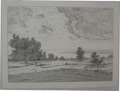 Bolton Coit Brown (American, 1864–1936). <em>The Great River</em>, n.d. Lithograph, Sheet: 9 13/16 x 13 1/4 in. (25 x 33.6 cm). Brooklyn Museum, Gift of Mrs. A. Augustus Healy, 26.541 (Photo: Brooklyn Museum, CUR.26.541.jpg)