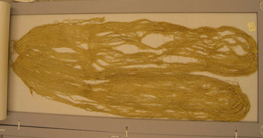  <em>Hair Covering (Net)</em>, 30 B.C.E.-642 C.E. Linen?, 29 x 11 1/2 in. (73.7 x 29.2 cm). Brooklyn Museum, Gift of the Long Island Historical Society, 26.821. Creative Commons-BY (Photo: , CUR.26.821_view1.JPG)