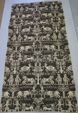  <em>Beiderwand (Old)</em>, late 18th-early 19th century. Linen and wool, 36 1/2 x 73 in. (92.7 x 185.4 cm). Brooklyn Museum, Museum Expedition 1923, Purchased with funds given by Frederic B. Pratt and Frank L. Babbott, 27106. Creative Commons-BY (Photo: Brooklyn Museum, CUR.27106.jpg)