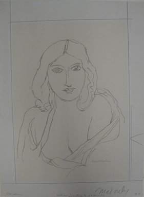 Walt Kuhn (American, 1877-1949). <em>Cornelia</em>, n.d. Lithograph on white wove paper, Sheet: 17 1/16 x 12 5/8 in. (43.3 x 32.1 cm). Brooklyn Museum, Gift of Dr. William H. Fox, 28.34. © artist or artist's estate (Photo: Brooklyn Museum, CUR.28.34.jpg)