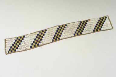 Cheyenne. <em>Belt</em>. Hide, beads, 20 1/16 x 2 15/16 in.  (51.0 x 7.5 cm). Brooklyn Museum, Bequest of Samuel E. Haslett, 28.750. Creative Commons-BY (Photo: Brooklyn Museum, CUR.28.750_view1.jpg)