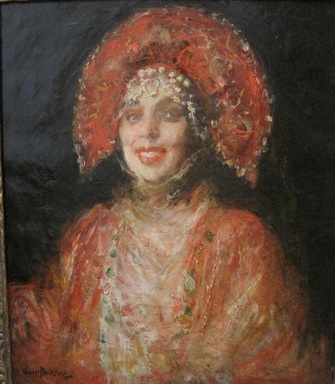 Harriet Blackstone (American, 1864–1939). <em>Madame Plevitzskaia</em>, ca. 1927. Oil on canvas, 28 × 24 1/8 in. (71.1 × 61.2 cm). Brooklyn Museum, Museum Collection Fund, 29.1193 (Photo: Brooklyn Museum, CUR.29.1193.jpg)