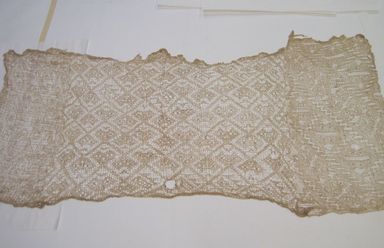 Chancay. <em>Headcloth, Fragment</em>, 1000-1532. Cotton, 29 1/2 × 60 in. (74.9 × 152.4 cm). Brooklyn Museum, Museum Collection Fund, 29.1312.10. Creative Commons-BY (Photo: , CUR.29.1312.10.jpg)