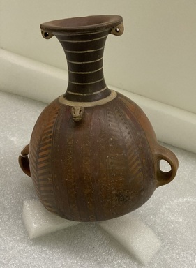 Inca. <em>Aryballo Vessel</em>, 1450-1532. Ceramic, pigment, 8 7/16 x 7 5/16 in. (21.5 x 18.5 cm). Brooklyn Museum, Museum Collection Fund, 29.1312.14. Creative Commons-BY (Photo: Brooklyn Museum, CUR.29.1312.14.jpg)