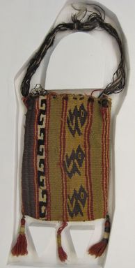 Chancay. <em>Bag</em>, 1000-1532. Cotton, camelid fiber, 12 3/4 × 4 1/4 in. (32.4 × 10.8 cm). Brooklyn Museum, Museum Collection Fund, 29.1312.7. Creative Commons-BY (Photo: , CUR.29.1312.7_view01.jpg)