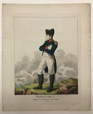 Wilhelm Reuter (German, 1768–1834). <em>Napoleon I</em>, 1806. Lithograph on wove paper, 14 13/16 x 11 15/16 in. (37.6 x 30.4 cm). Brooklyn Museum, Gift of Marion Reilly, 29.5 (Photo: , CUR.29.5.jpg)