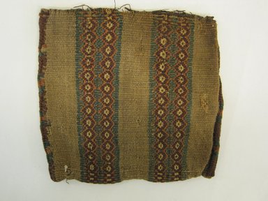  <em>Bag</em>, 1532-1700 (possibly). Camelid fiber, 6 1/2 x 6 5/16 in. (16.5 x 16 cm). Brooklyn Museum, Gift of George D. Pratt, 30.1207. Creative Commons-BY (Photo: Brooklyn Museum, CUR.30.1207_front.jpg)